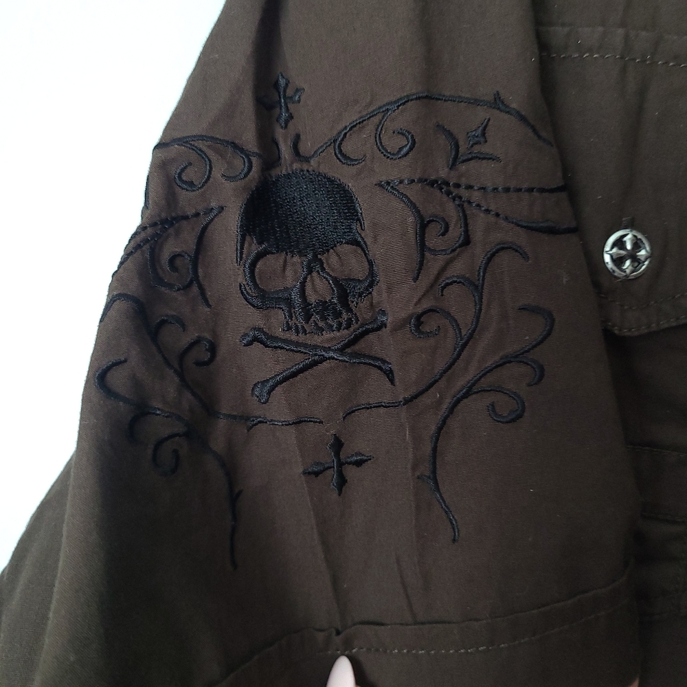 Affliction Brown Button Down Shirt - image 2